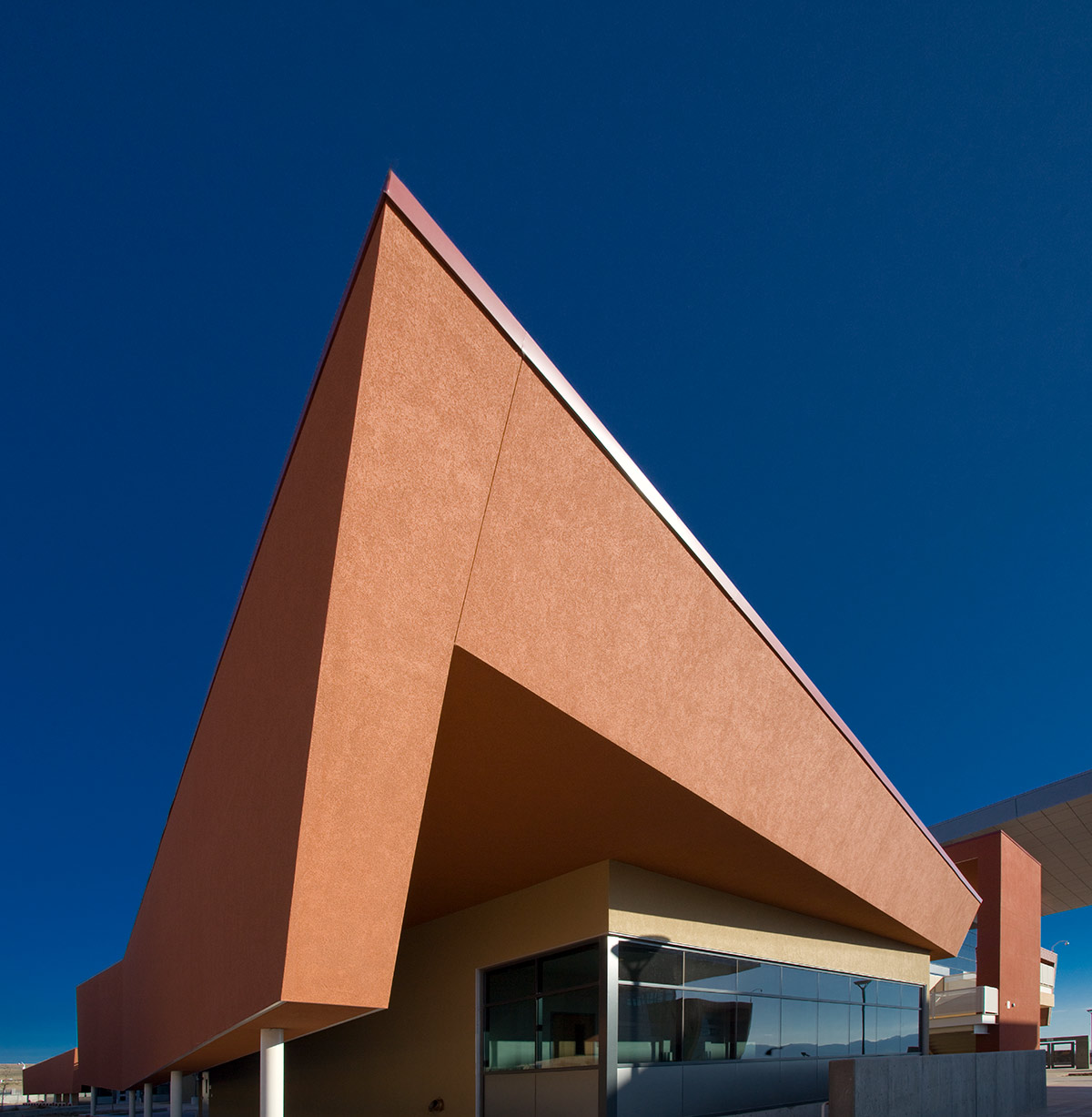 Architectural sunset view of Atrisco Academy High School - Albuquerque, NM